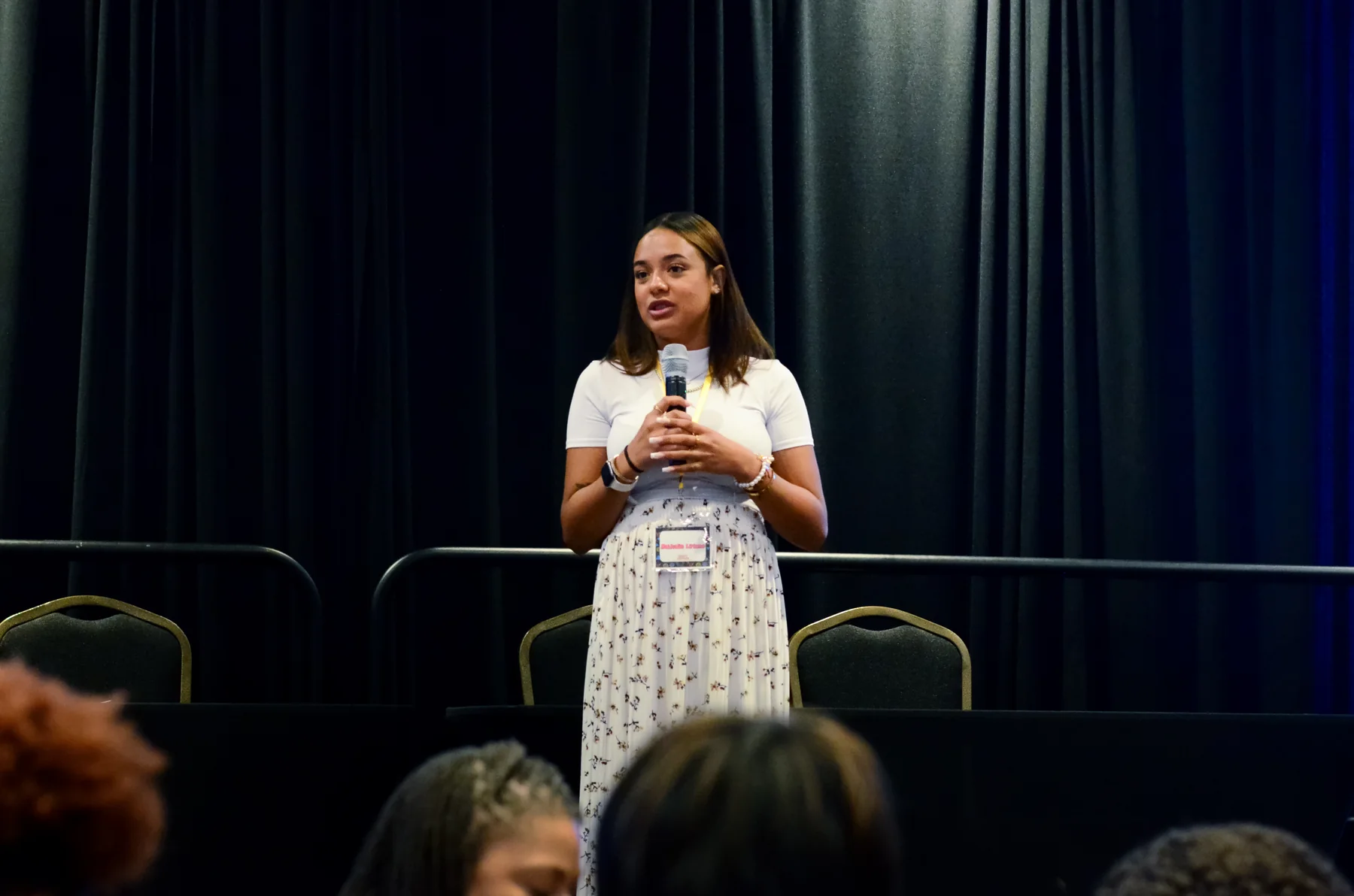 Bright Minds participant presenting at a professional conference
